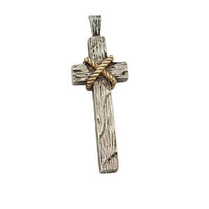 Dickerson Modernist Sterling Silver .925 Cross Pendant 2.25"  Vintage